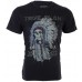 TRUE RELIGION Men T-Shirt 4TH AVE HEADDRESS Chief Indian Skull